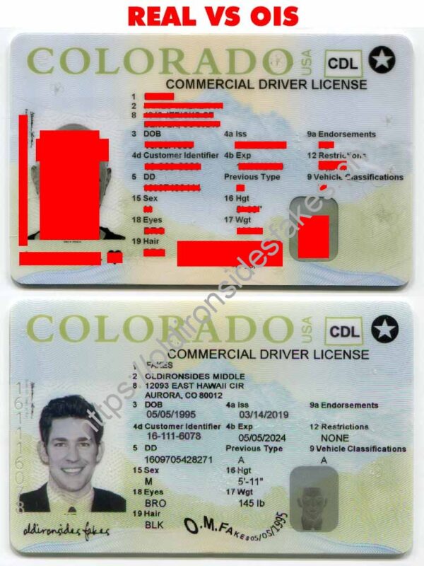 Colorado Commercial Driver License(New CO CDL) - OldIronsidesFakes PH