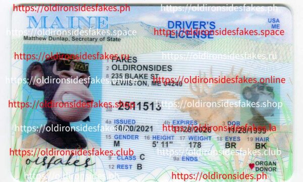 Maine Driver License(Old ME)